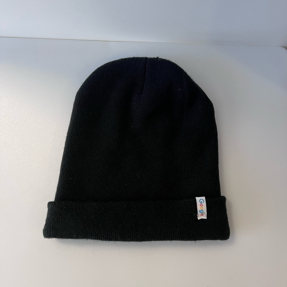 Google black beanie hat NWOT